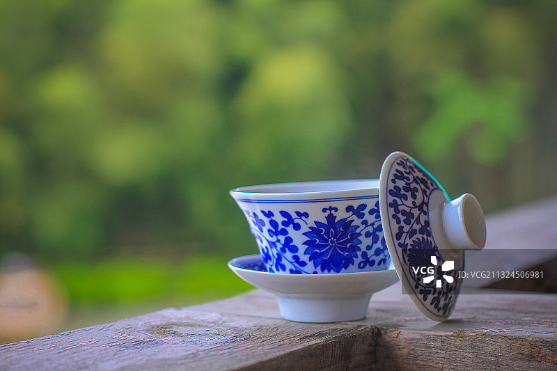 核桃茶 盖碗茶图片素材