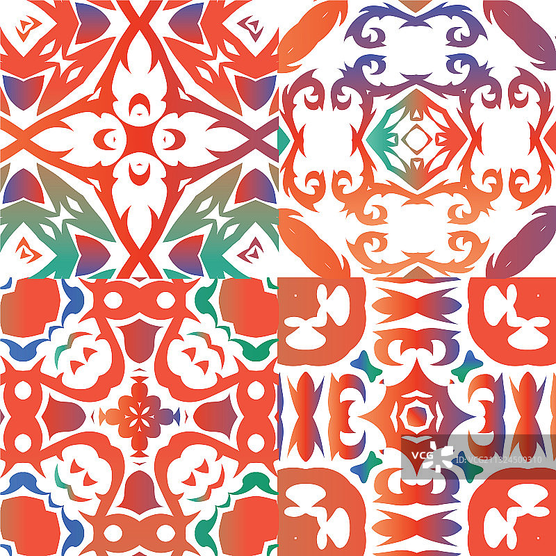 复古塔拉维拉瓷砖拼贴图片素材