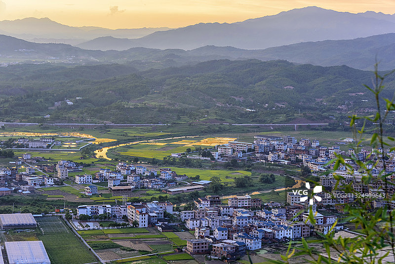 俯瞰连城县图片素材