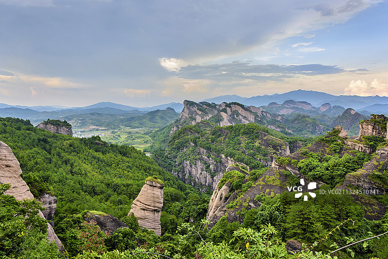 中国福建省龙岩市连城县冠豸山国家地质公园图片素材