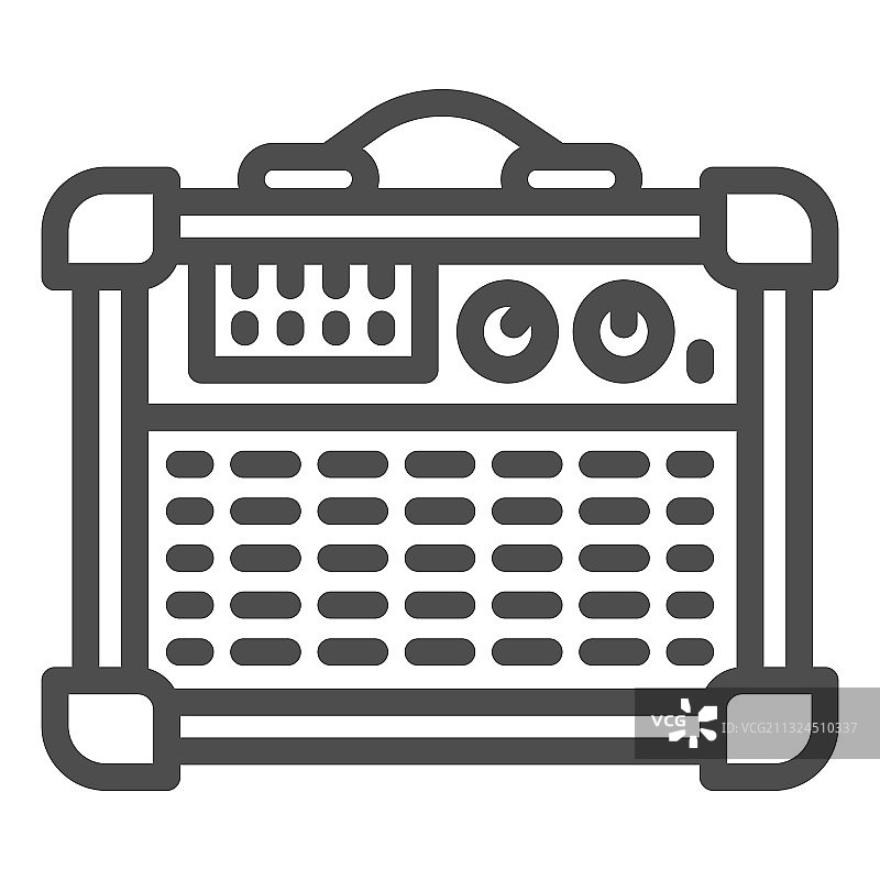 吉他音箱线性图标音效设计图片素材