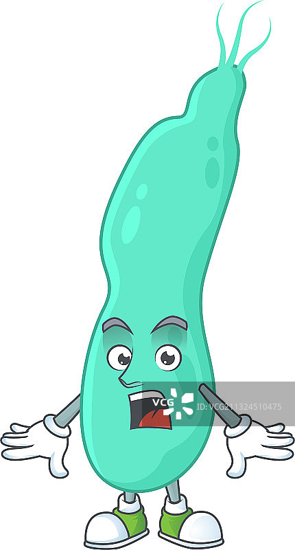 做出惊讶手势的幽门螺杆菌图片素材