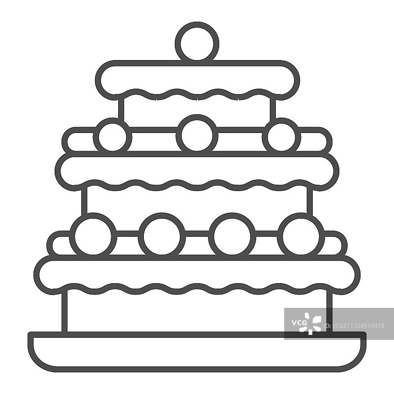 松露蛋糕细线图标生日纸杯蛋糕图片素材