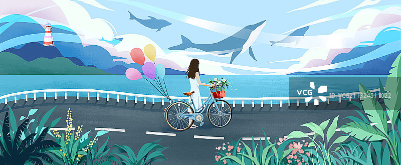 二十四节气之夏至长版图片素材