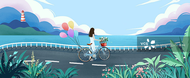 二十四节气之夏至长版图片素材