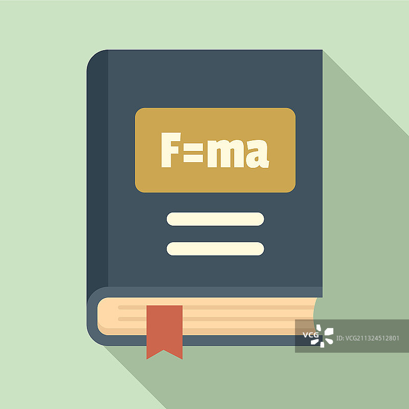 牛顿力学书籍扁平图标图片素材