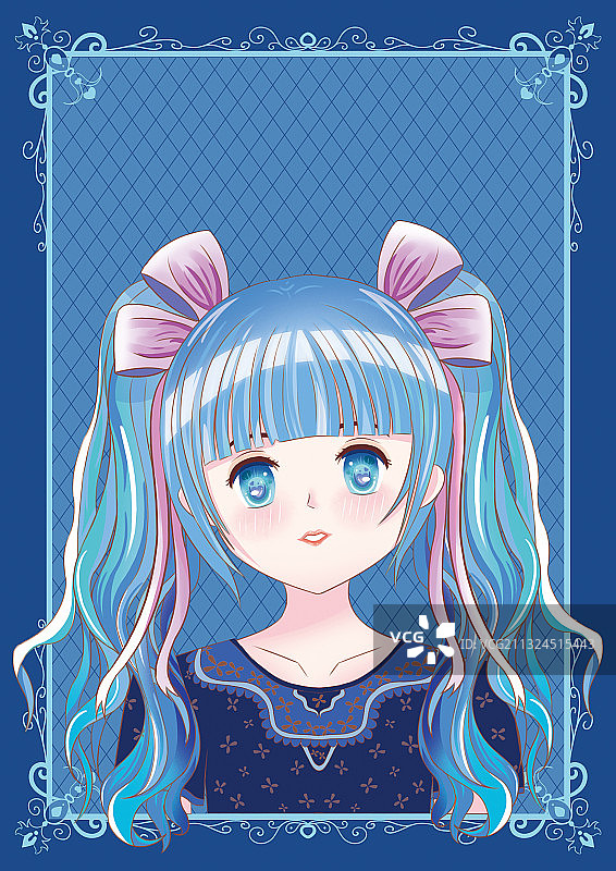 双马尾图片素材