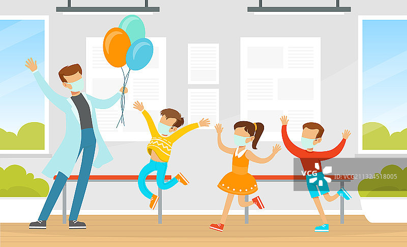 戴着医用口罩和白大褂的男人给予图片素材