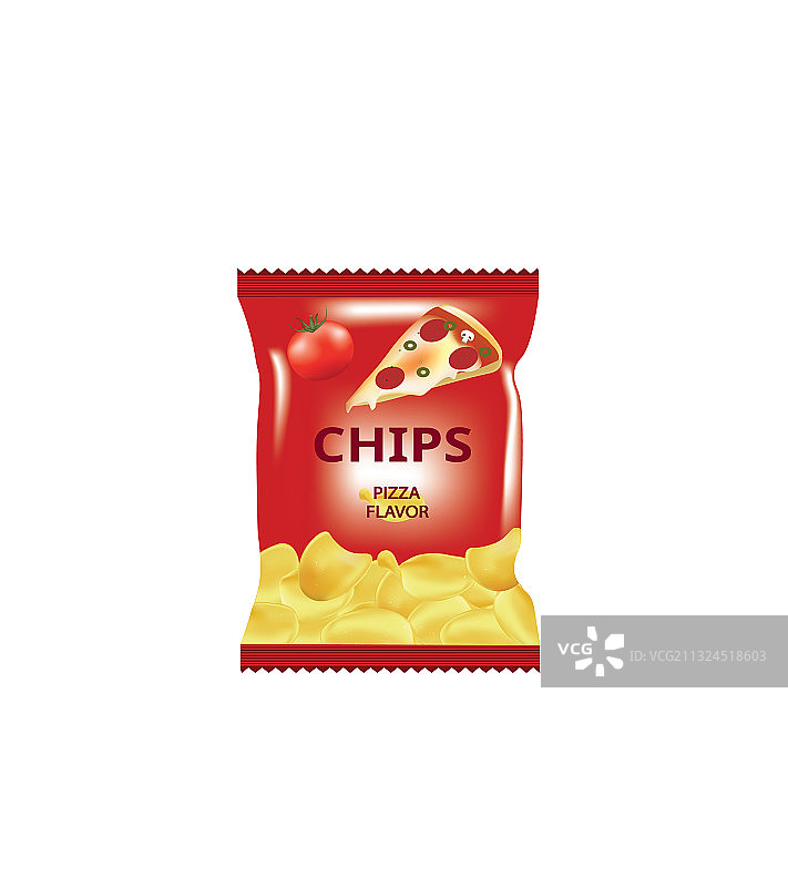 披萨和薯片图片素材