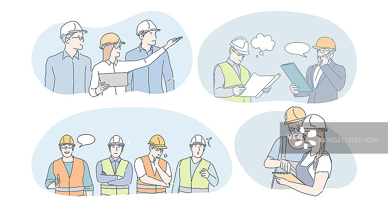 工程和建筑工人概念图片素材