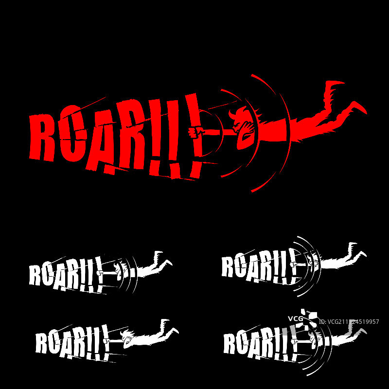 咆哮符号概念图片素材