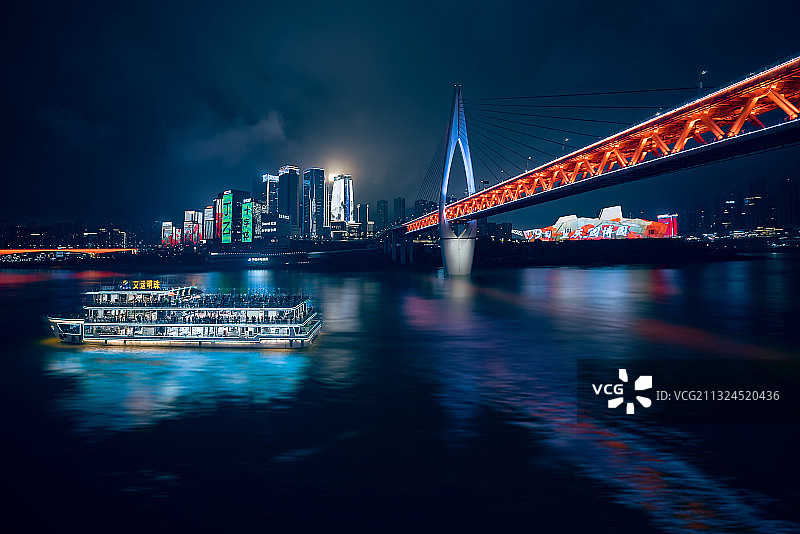 重庆夜景 两江夜游图片素材