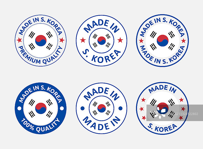 韩国制造标签图片素材