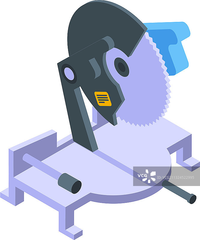 2.5D风格的圆锯图标图片素材