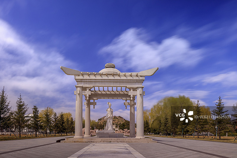 昭君博物院之昭君雕像图片素材