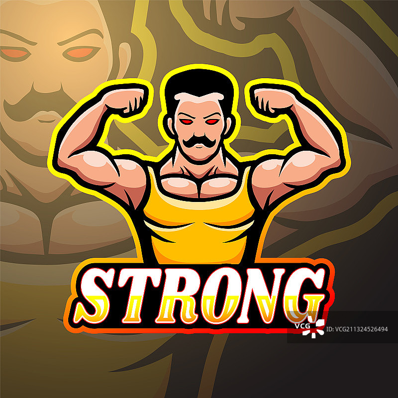 强大的电竞Logo吉祥物设计图片素材