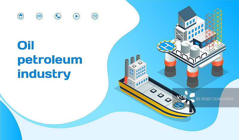 海上石油工业运输船图片素材