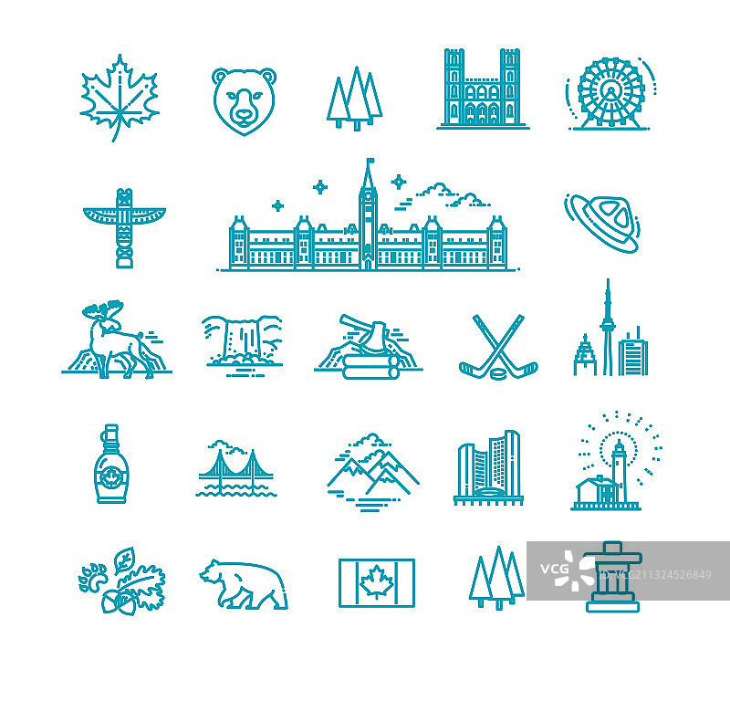 加拿大旅游传统物品标志图片素材