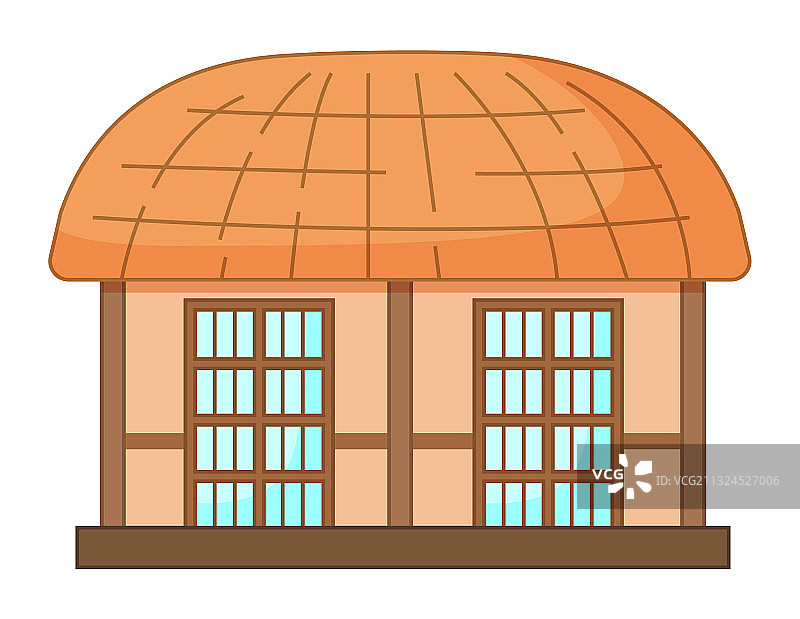 济州岛传统茅草屋图片素材