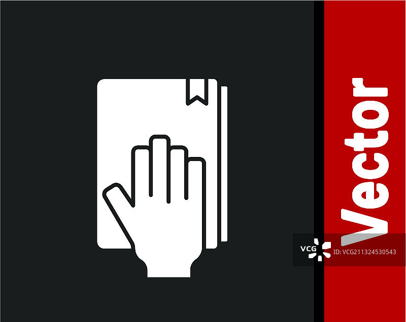 白色圣经上的誓言图标，已隔离图片素材