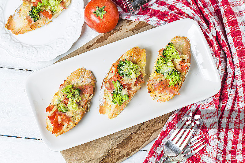 芝士烤面包片图片素材