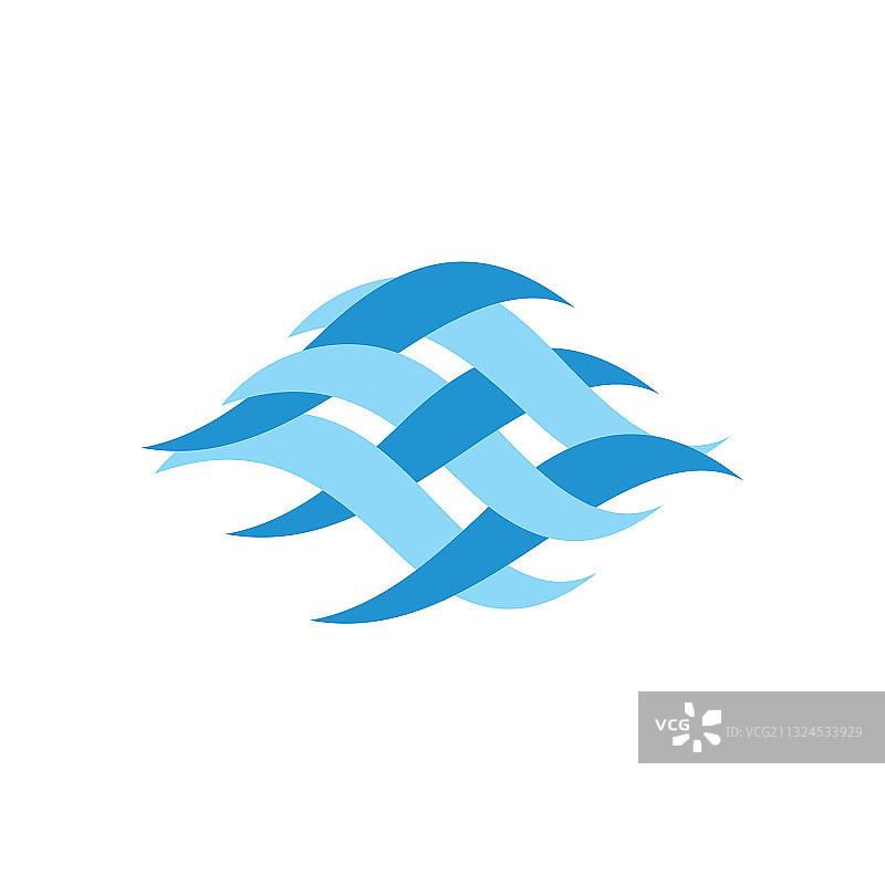 曲线链接重叠流动logo图片素材