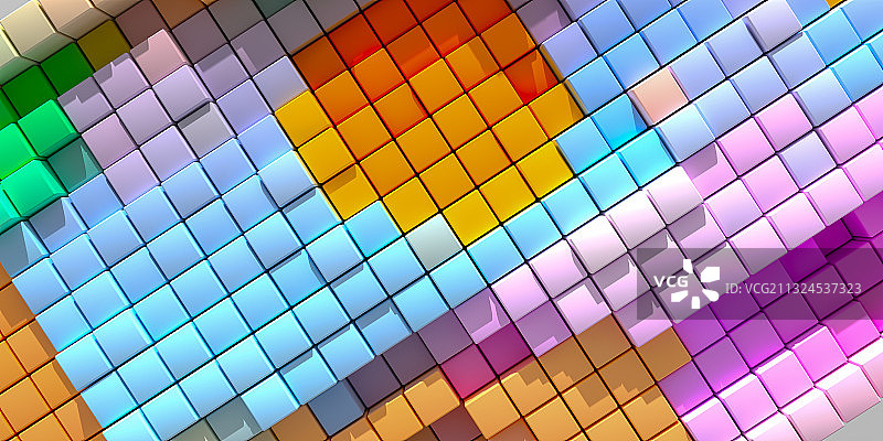 3D五彩几何壁纸背景图片素材