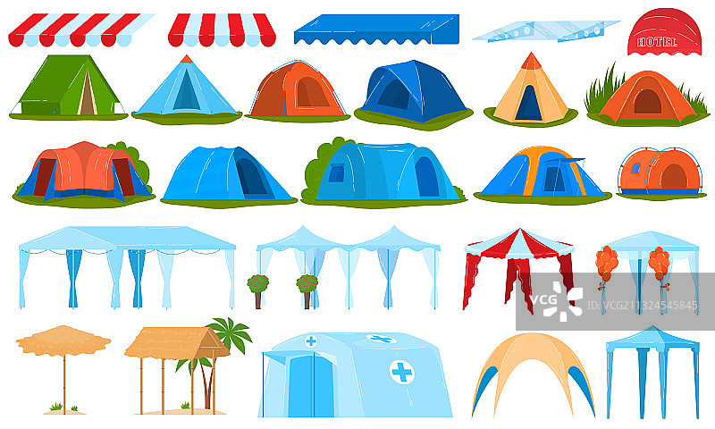露营帐篷天篷遮阳篷套装图片素材