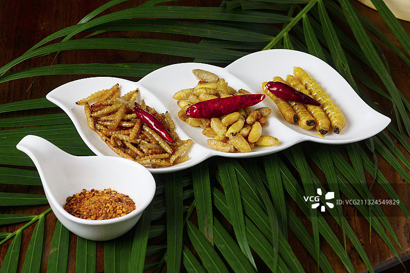 竹虫蜂蛹图片素材