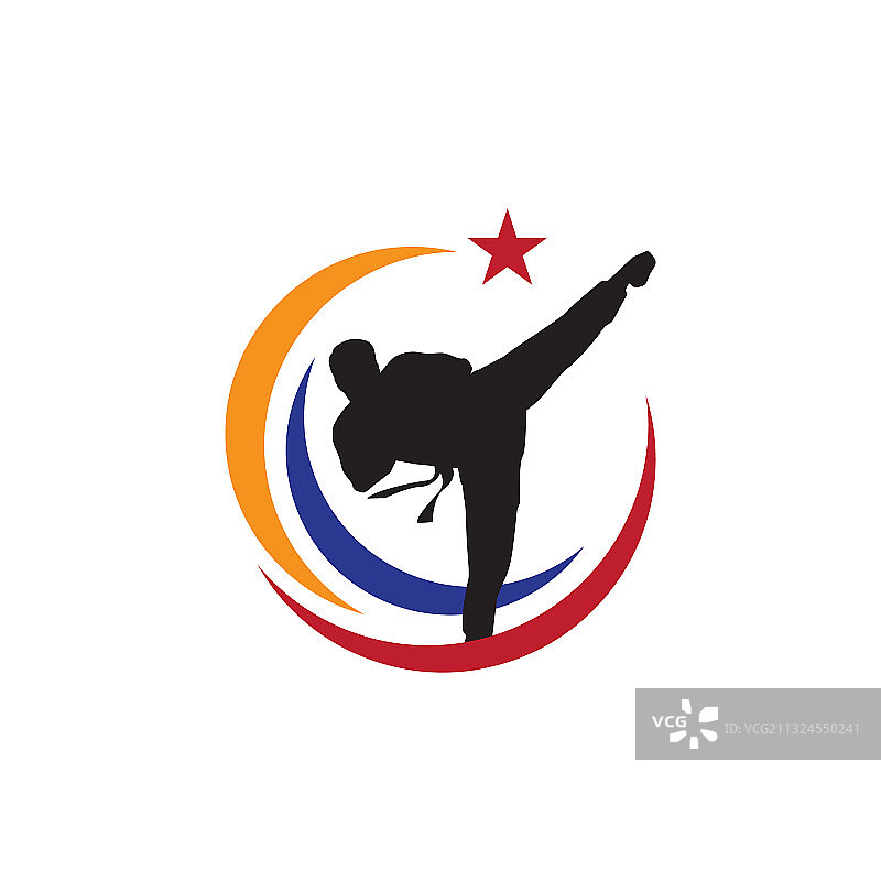 跆拳道图标设计图片素材