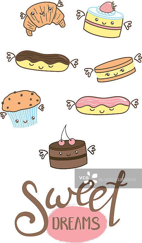 甜蜜梦境糕点海报图片素材