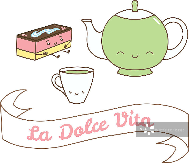 甜蜜生活薄荷茶点海报图片素材