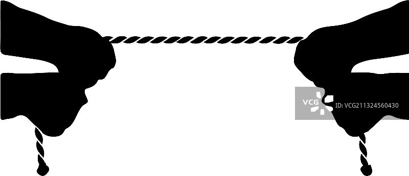 手持绳子图片素材