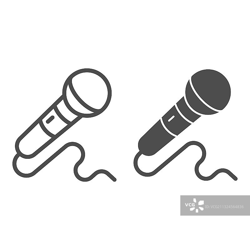 麦克风线性图标图片素材