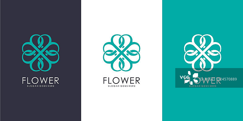 高级花朵图案Logo图片素材