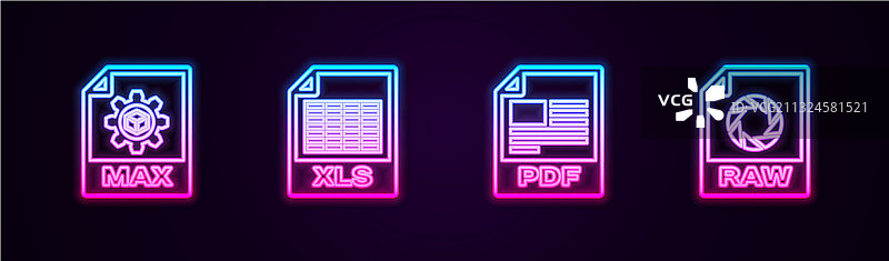 MAX文件文档XLS PDF和RAW图片素材