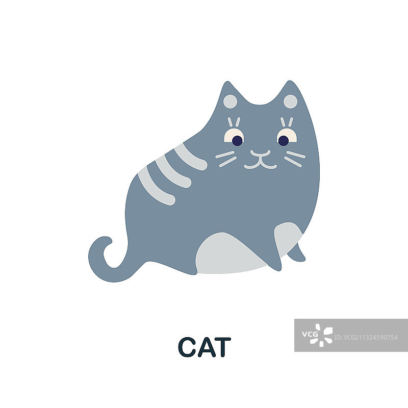 家养动物的猫图标简单元素图片素材