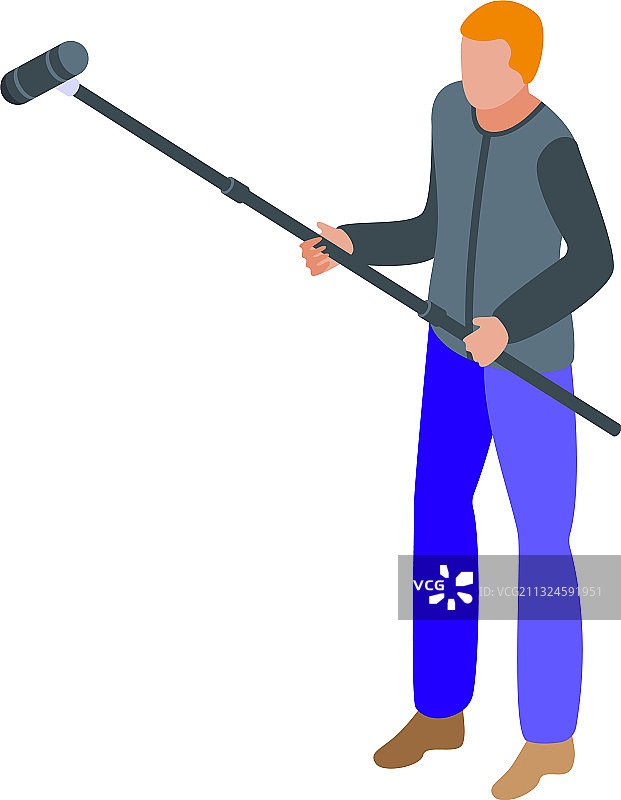 电影院声音制作麦克风图标2.5D设计图片素材