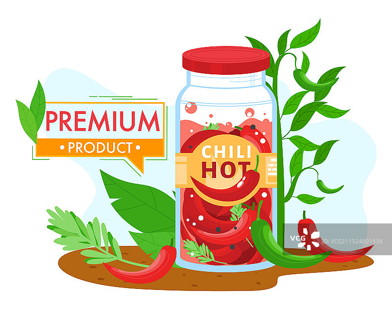 罐装食品中的红辣椒图片素材