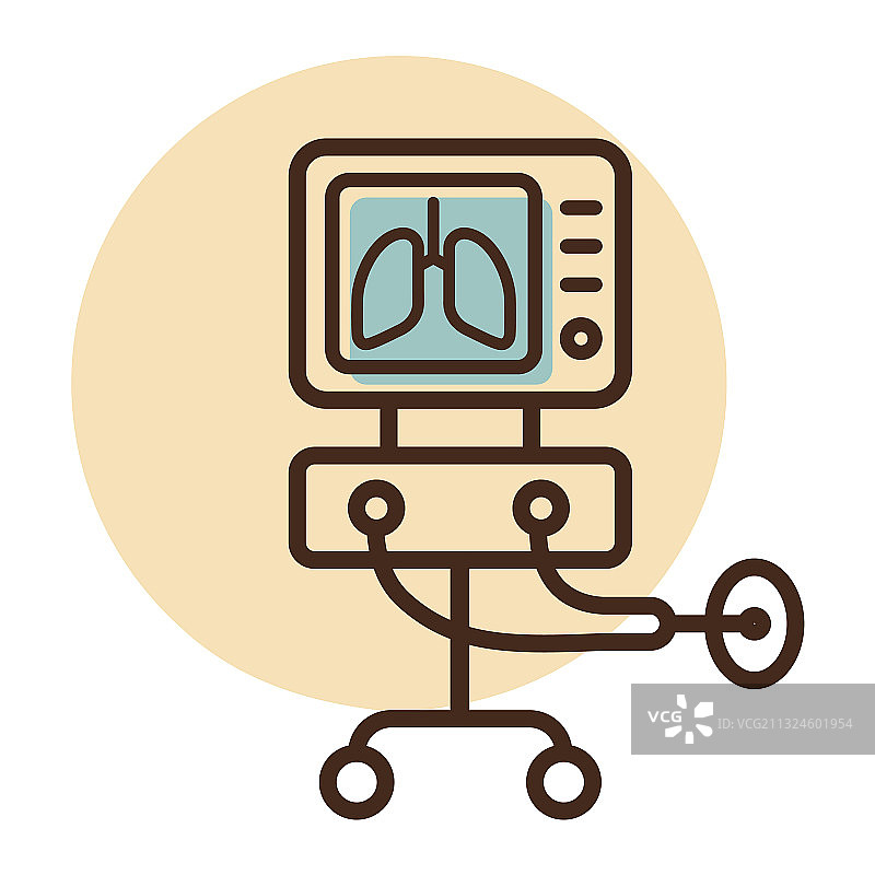 ICU呼吸机医疗肺部通气治疗图片素材