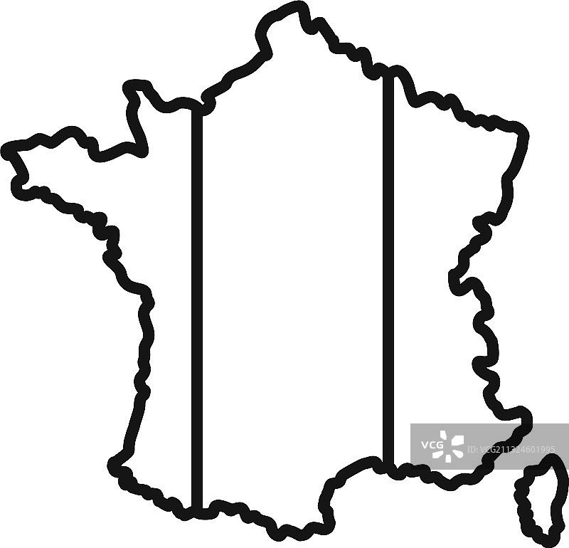 法式乡村领土图标轮廓样式图片素材