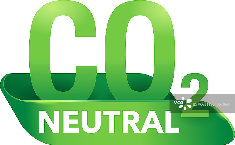 二氧化碳中和绿色印章，零碳足迹图片素材