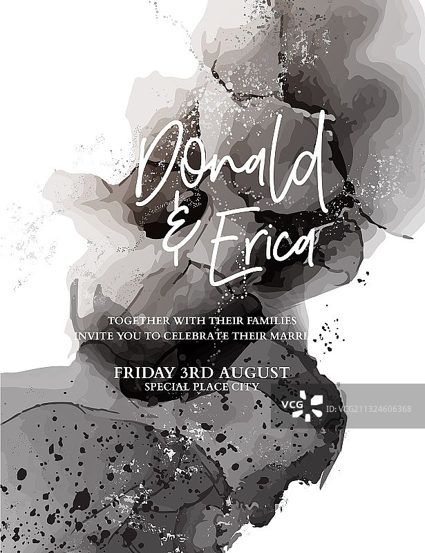 丙烯颜料倾倒婚礼抽象背景图片素材