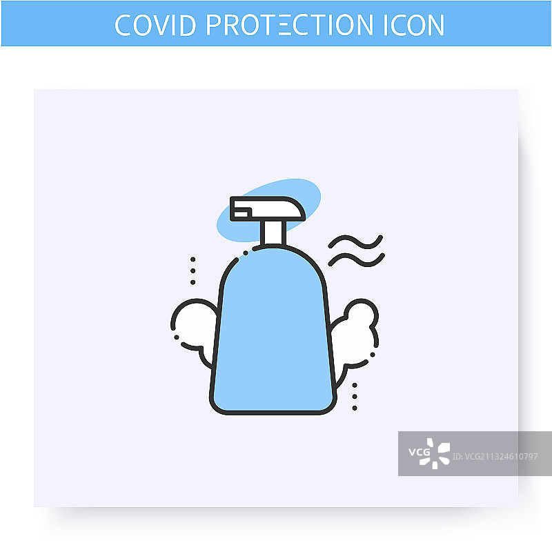 洗手液线条图标图片素材