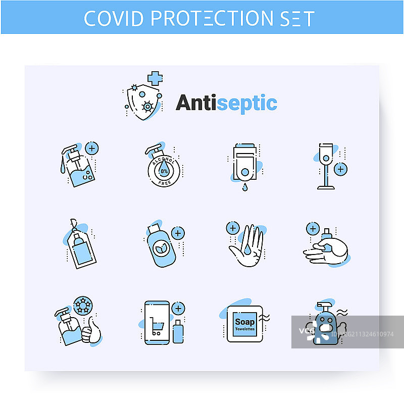 手部消毒系列图标图片素材