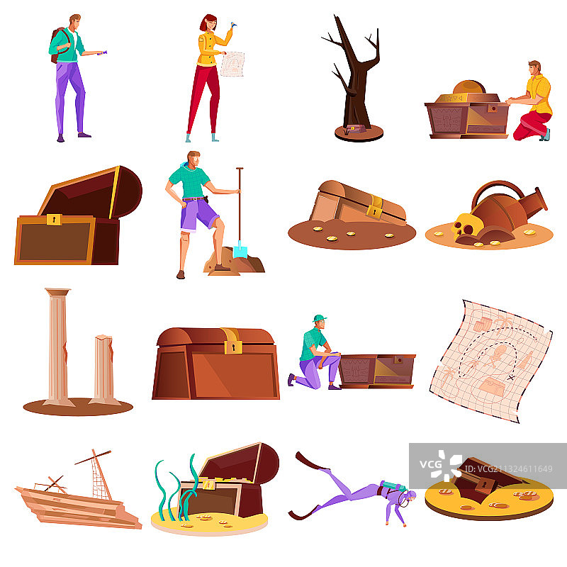 宝藏图标合集图片素材