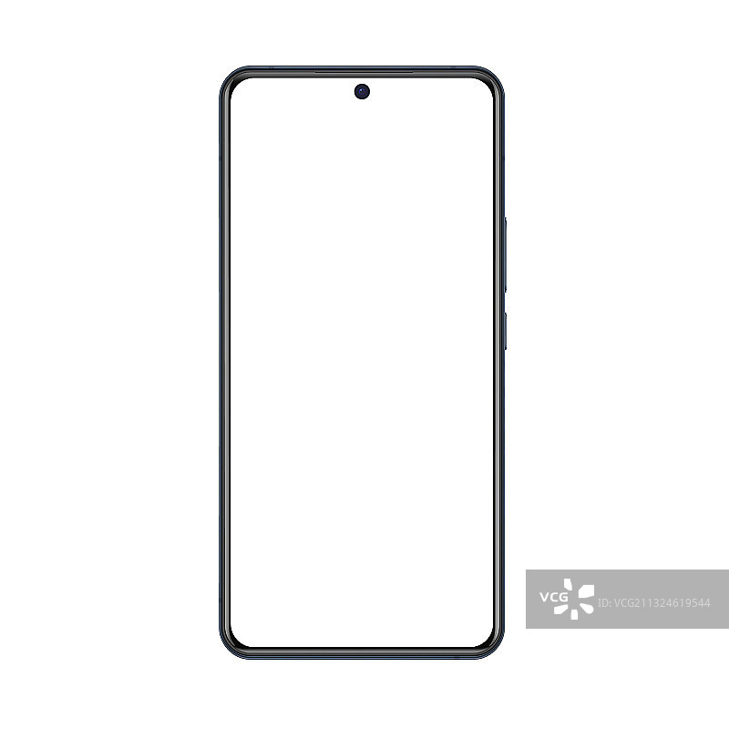 带黑色框架和白色空白的手机模型图片素材