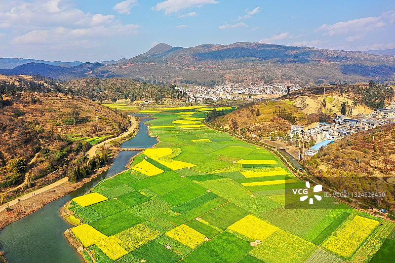 城子古村的春天图片素材