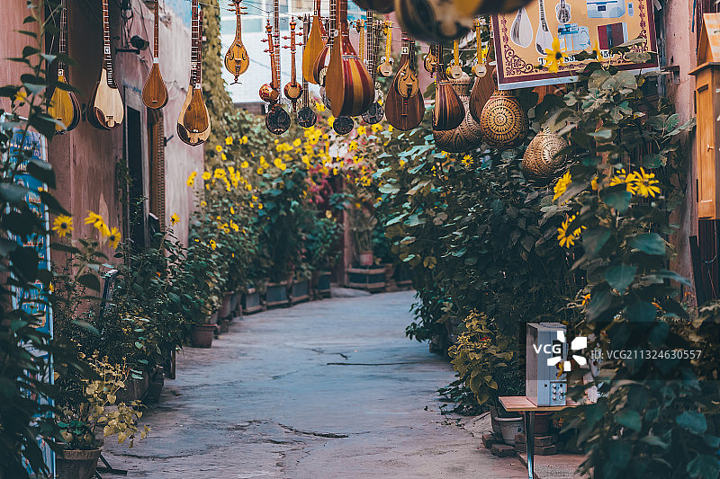 新疆喀什古城风貌图片素材