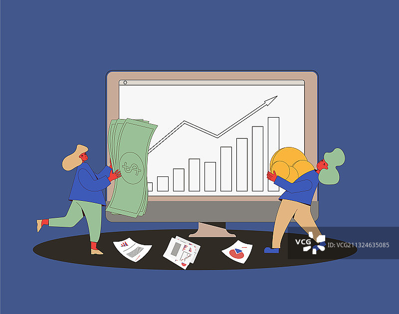 在线投资概念小股东图片素材